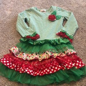Rare editions girls size 6 Christmas dress